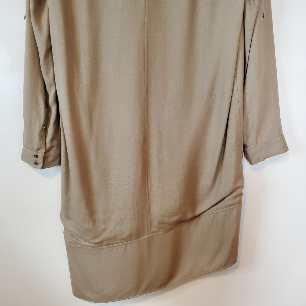Helmut Lang - Wool Blend - Aysmmetrical Shirt Dress - Size 2 - Picture 4 of 12